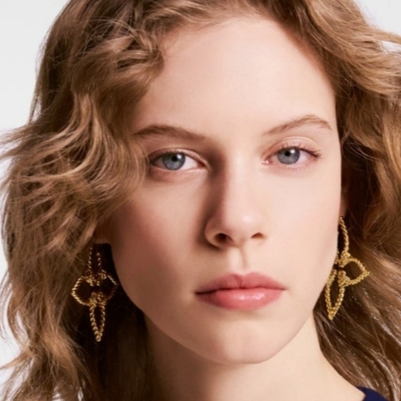 Luxury Designer Silver Nautical Hoops Earrings - Picture 6 of 7